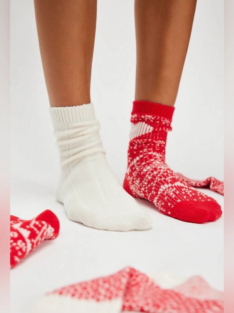 Free People Nordic Knit Sock Bundle OS NWT 2 Sets of 3